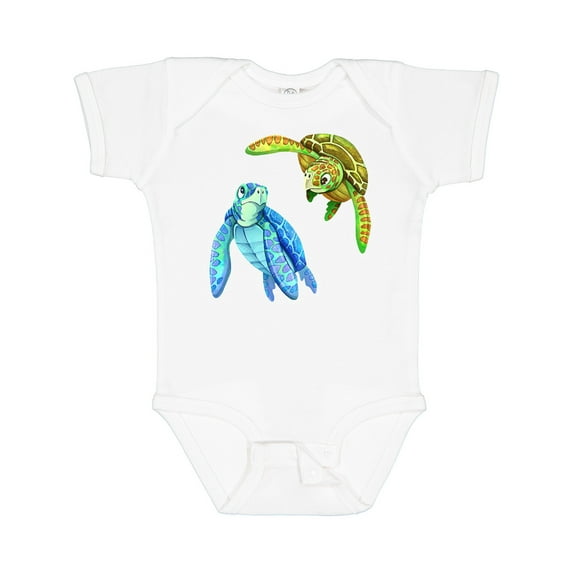 Inktastic Sea Turtles Swimming Together Boys or Girls Baby Bodysuit