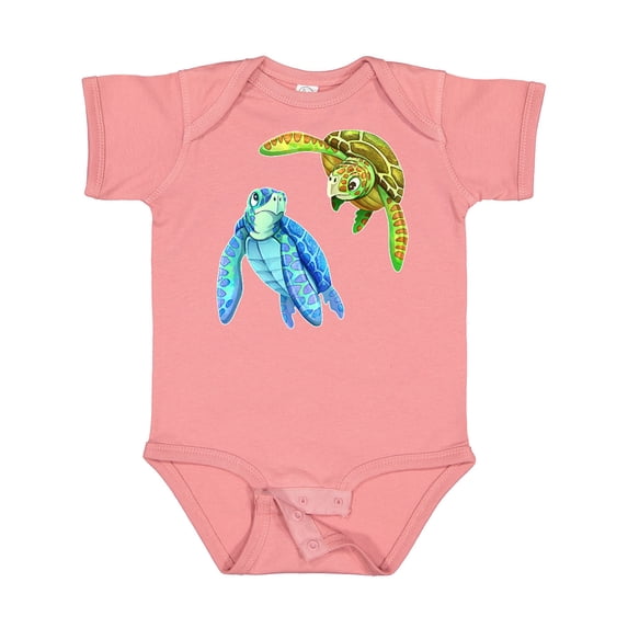 Inktastic Sea Turtles Swimming Together Boys or Girls Baby Bodysuit