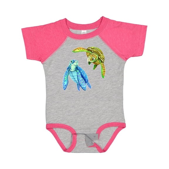 Inktastic Sea Turtles Swimming Together Boys or Girls Baby Bodysuit
