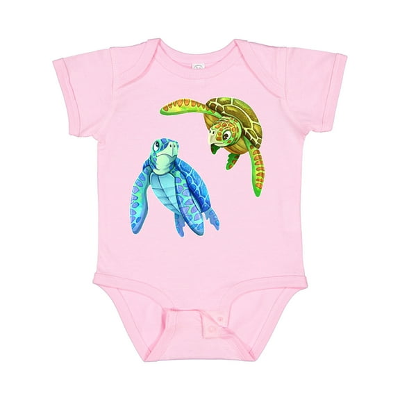 Inktastic Sea Turtles Swimming Together Boys or Girls Baby Bodysuit