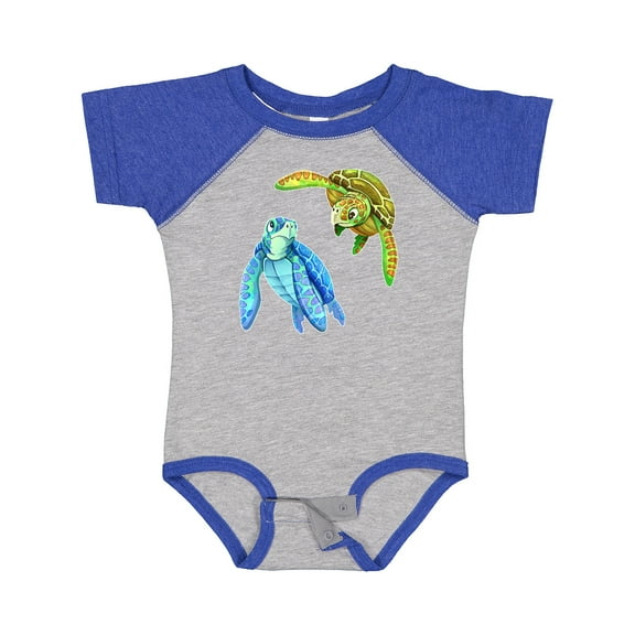 Inktastic Sea Turtles Swimming Together Boys or Girls Baby Bodysuit