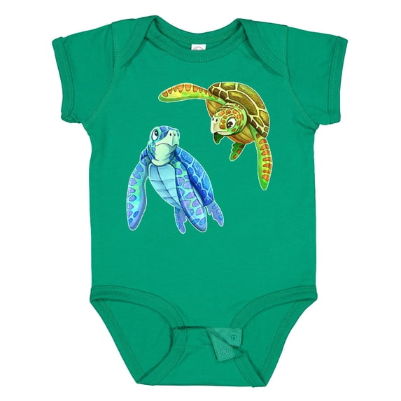 Inktastic Sea Turtles Swimming Together Boys or Girls Baby Bodysuit