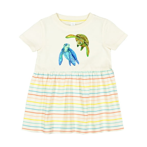 Inktastic Sea Turtles Swimming Together Girls Baby Dress