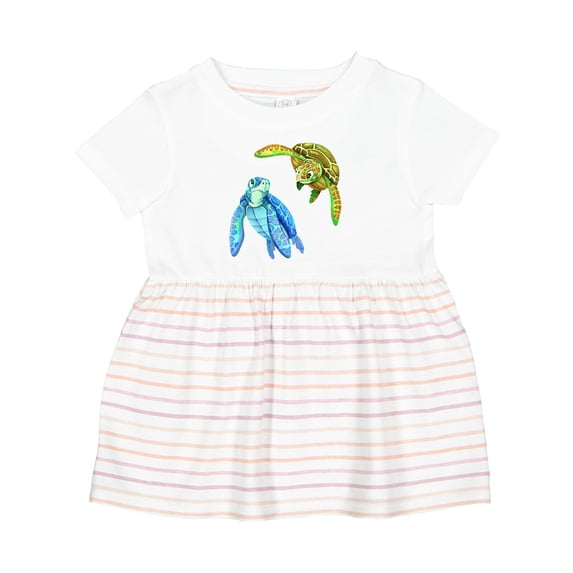 Inktastic Sea Turtles Swimming Together Girls Baby Dress