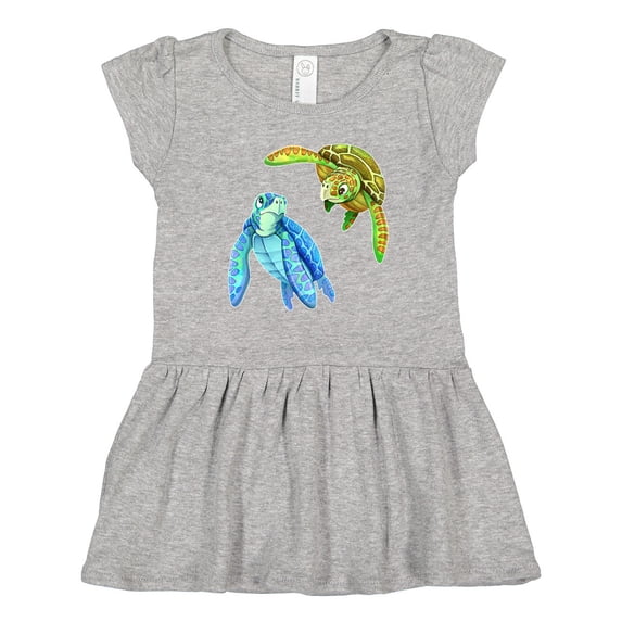 Inktastic Sea Turtles Swimming Together Girls Toddler Dress