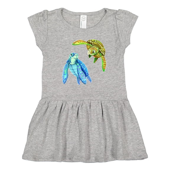 Inktastic Sea Turtles Swimming Together Girls Toddler Dress