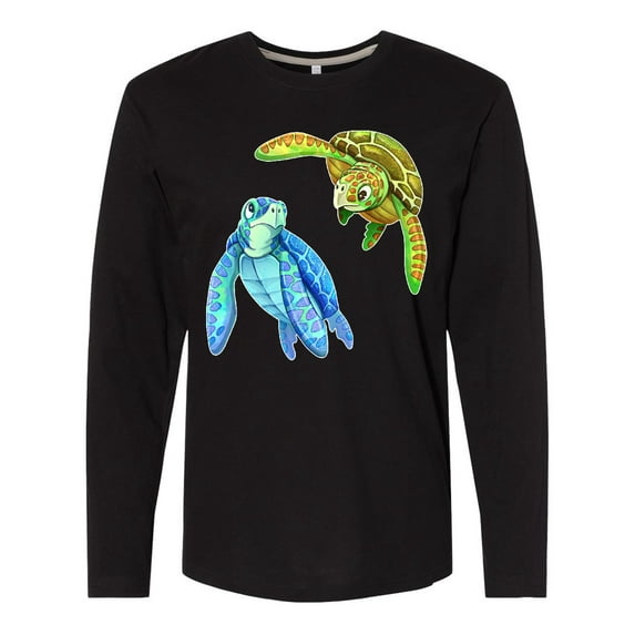 Inktastic Sea Turtles Swimming Together Long Sleeve T-Shirt