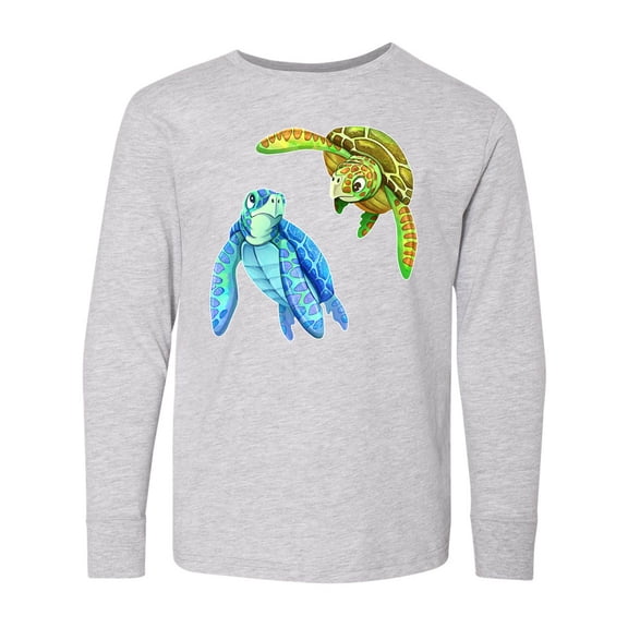 Inktastic Sea Turtles Swimming Together Long Sleeve Youth T-Shirt