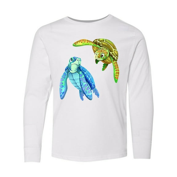 Inktastic Sea Turtles Swimming Together Long Sleeve Youth T-Shirt
