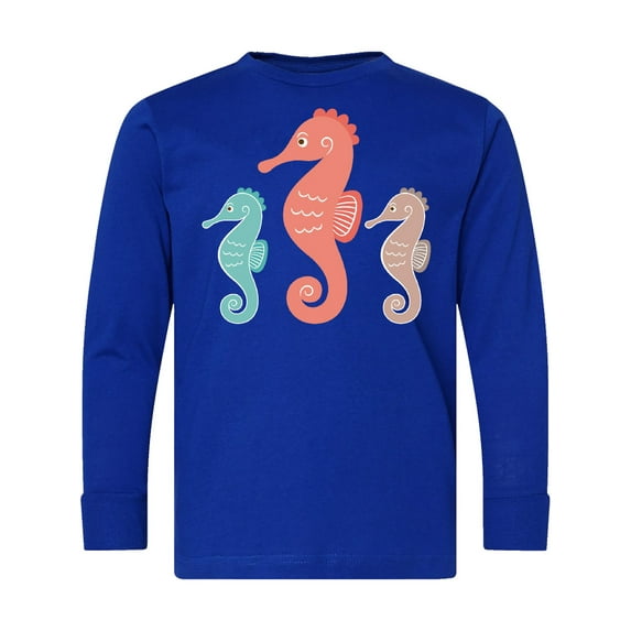 Inktastic Seahorse Ocean Sea Creatures Long Sleeve Youth T-Shirt