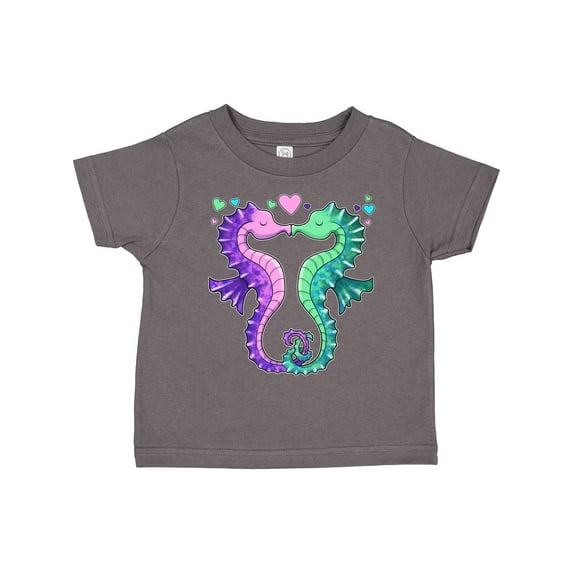 Inktastic Seahorses Kissing with Hearts Boys or Girls Toddler T-Shirt