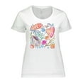 thumbnail image 1 of Inktastic Seashells with Bubbles Women's Plus Size T-Shirt, 1 of 5