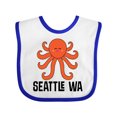 thumbnail image 1 of Inktastic Seattle Octopus Washington Vacation Boys or Girls Baby Bib, 1 of 4