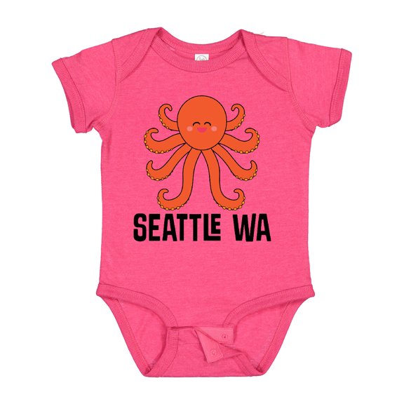 Inktastic Seattle Octopus Washington Vacation Boys or Girls Baby Bodysuit