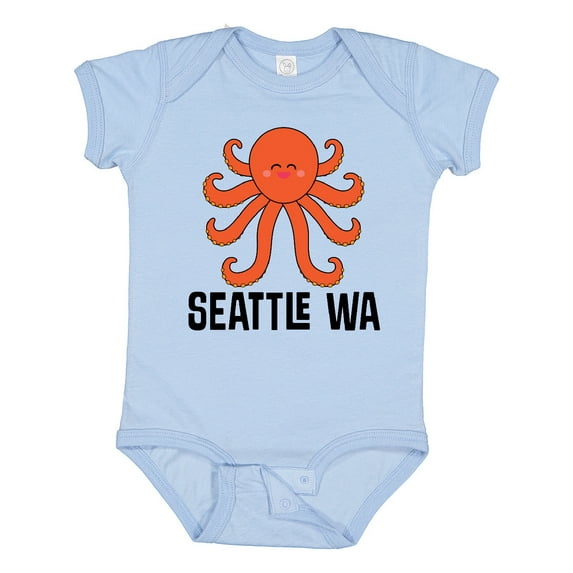 Inktastic Seattle Octopus Washington Vacation Boys or Girls Baby Bodysuit