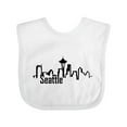 thumbnail image 1 of Inktastic Seattle Skyline Boys or Girls Baby Bib, 1 of 4