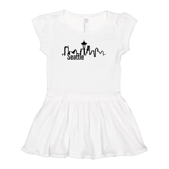 Inktastic Seattle Skyline Girls Baby Dress