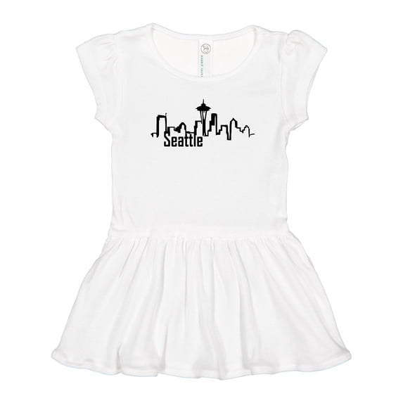 Inktastic Seattle Skyline Girls Toddler Dress