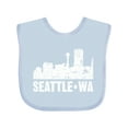 thumbnail image 1 of Inktastic Seattle Skyline Grunge Boys or Girls Baby Bib, 1 of 4