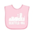 thumbnail image 1 of Inktastic Seattle Skyline Grunge Boys or Girls Baby Bib, 1 of 4