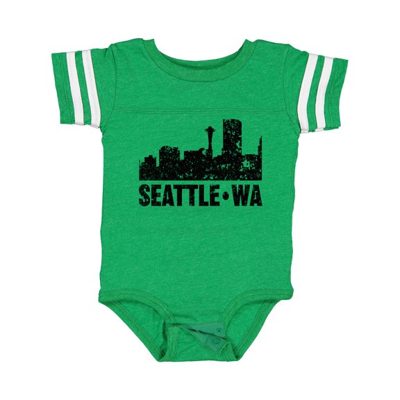 Inktastic Seattle Skyline Grunge Boys or Girls Baby Bodysuit