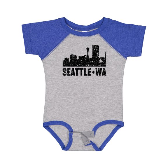 Inktastic Seattle Skyline Grunge Boys or Girls Baby Bodysuit