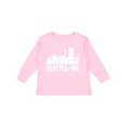 thumbnail image 1 of Inktastic Seattle Skyline Grunge Boys or Girls Long Sleeve Toddler T-Shirt, 1 of 5