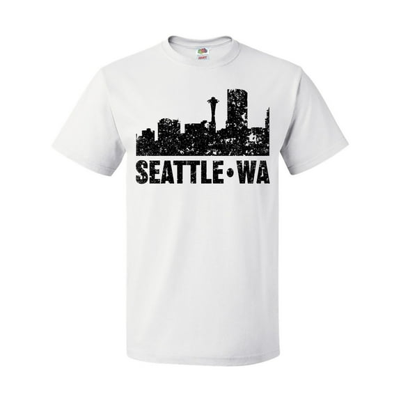Inktastic Seattle Skyline Grunge T-Shirt