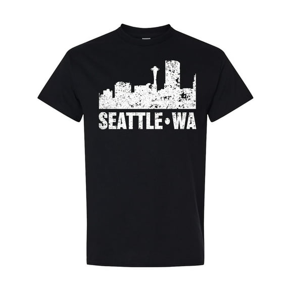 Inktastic Seattle Skyline Grunge T-Shirt