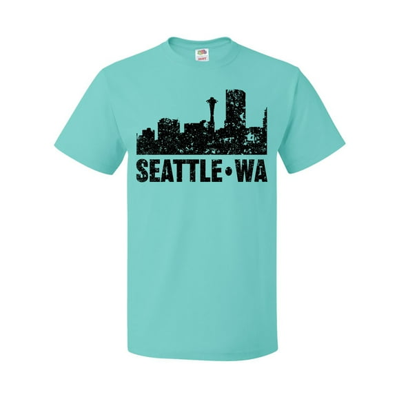 Inktastic Seattle Skyline Grunge T-Shirt