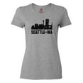 thumbnail image 1 of Inktastic Seattle Skyline Grunge Women's T-Shirt, 1 of 5