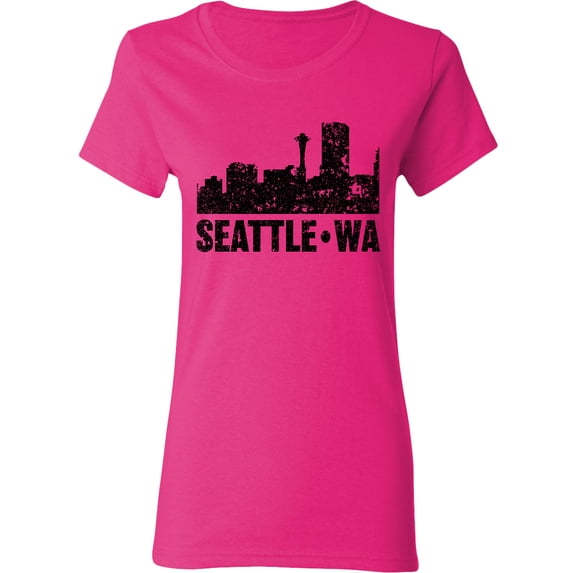 Inktastic Seattle Skyline Grunge Women's T-Shirt