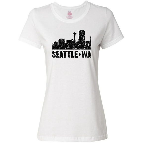 Inktastic Seattle Skyline Grunge Women's T-Shirt