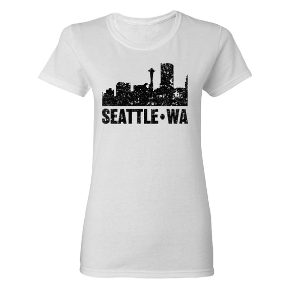 Inktastic Seattle Skyline Grunge Women's T-Shirt