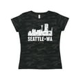 thumbnail image 1 of Inktastic Seattle Skyline Grunge Women's T-Shirt, 1 of 5