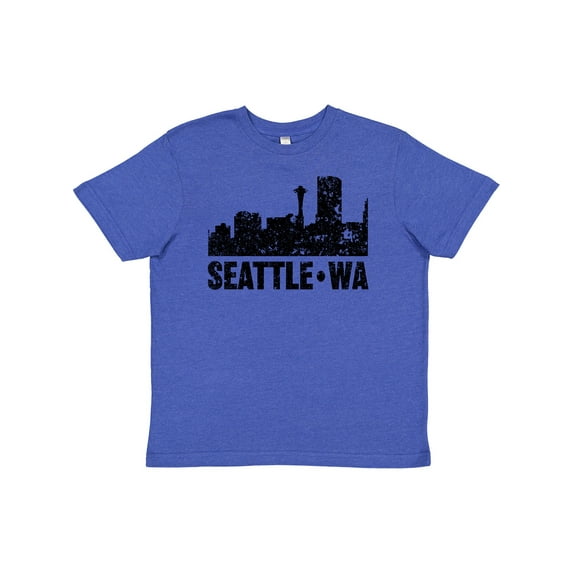 Inktastic Seattle Skyline Grunge Youth T-Shirt