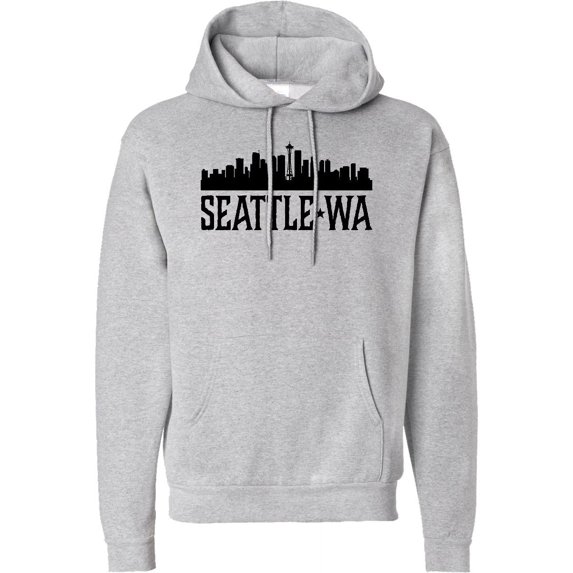 Inktastic Seattle Washington City Skyline Adult Hoodie Sweatshirt