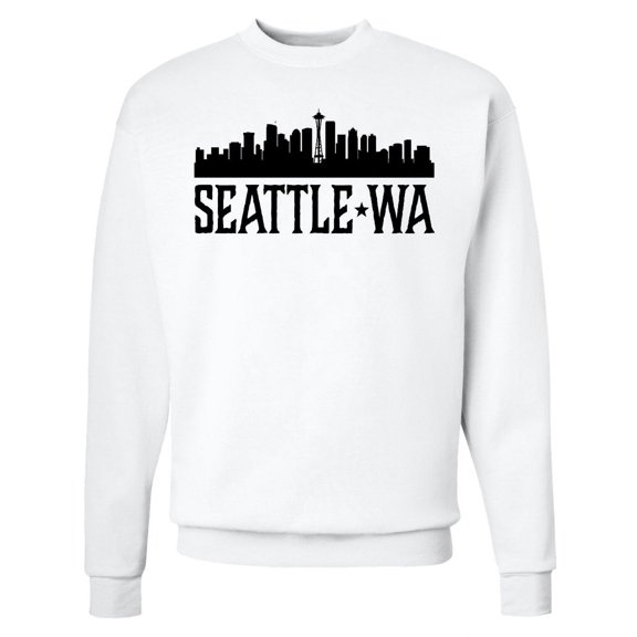 Inktastic Seattle Washington City Skyline Adult Sweatshirt