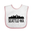 thumbnail image 1 of Inktastic Seattle Washington City Skyline Boys or Girls Baby Bib, 1 of 4