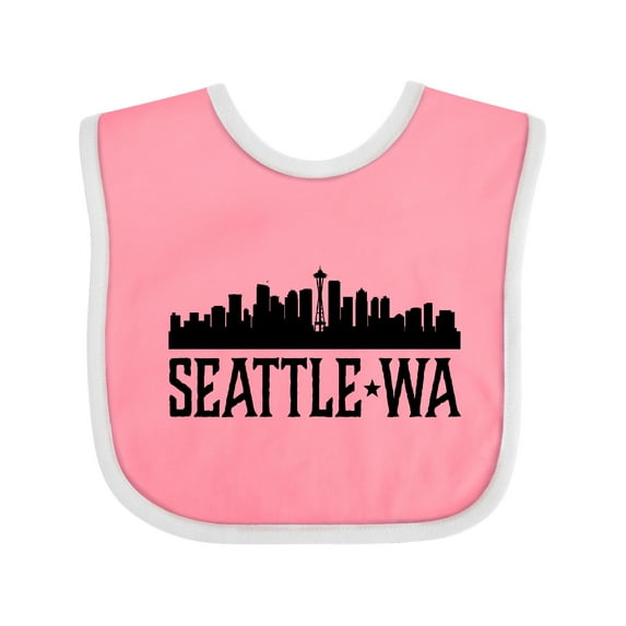 Inktastic Seattle Washington City Skyline Boys or Girls Baby Bib