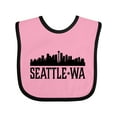 thumbnail image 1 of Inktastic Seattle Washington City Skyline Boys or Girls Baby Bib, 1 of 4