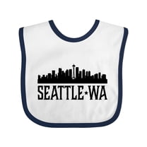 Inktastic Seattle Washington City Skyline Boys or Girls Baby Bib