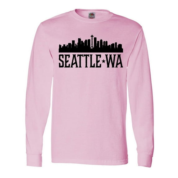 Inktastic Seattle Washington City Skyline Long Sleeve T-Shirt