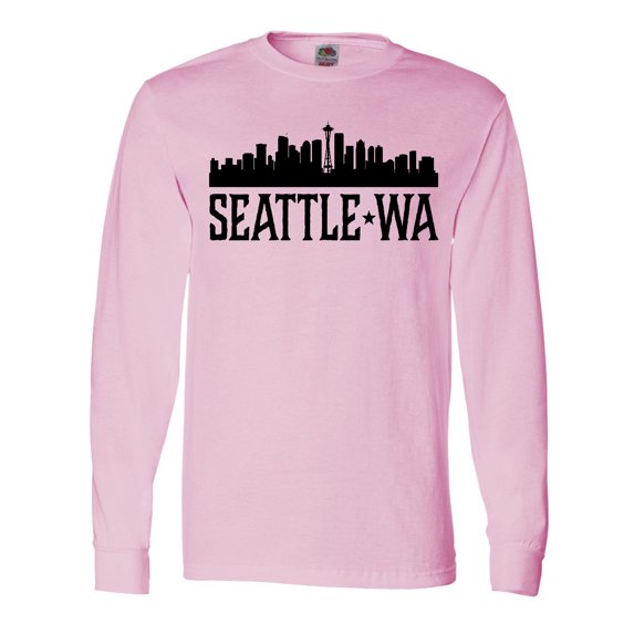 Inktastic Seattle Washington City Skyline Long Sleeve T-Shirt