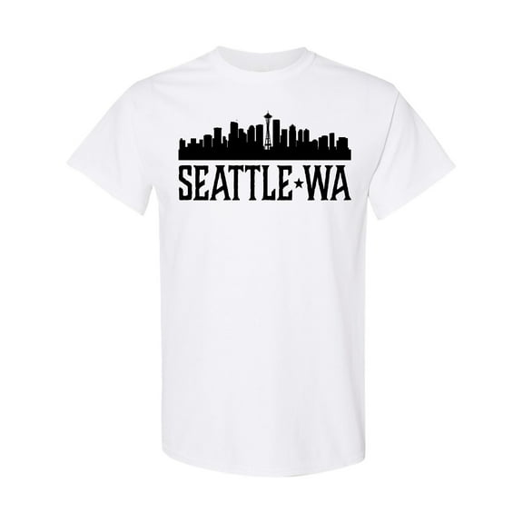 Inktastic Seattle Washington City Skyline T-Shirt