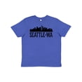 thumbnail image 1 of Inktastic Seattle Washington City Skyline Youth T-Shirt, 1 of 5