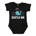 thumbnail image 1 of Inktastic Seattle Washington Cute Whale Travel Boys or Girls Baby Bodysuit, 1 of 5