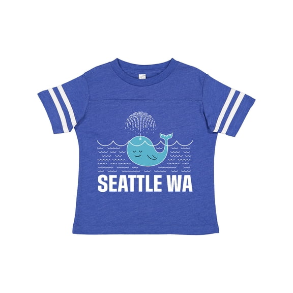 Inktastic Seattle Washington Cute Whale Travel Boys or Girls Toddler T-Shirt