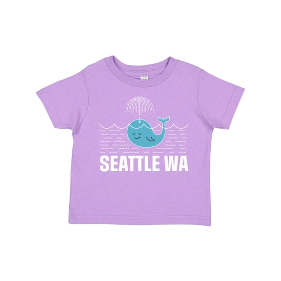 Inktastic Seattle Washington Cute Whale Travel Boys or Girls Toddler T-Shirt