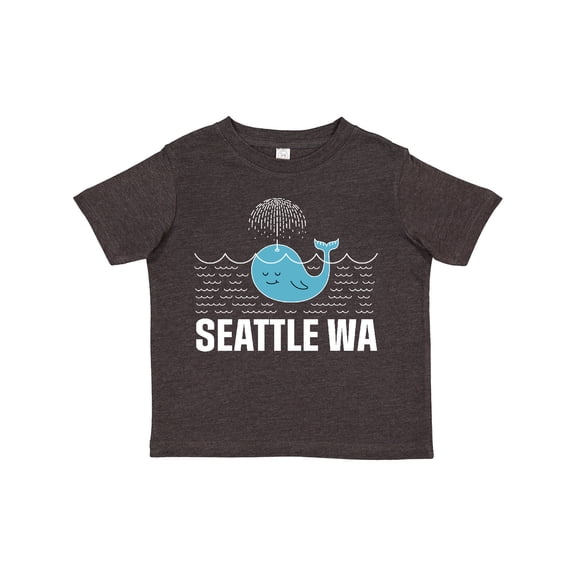 Inktastic Seattle Washington Cute Whale Travel Boys or Girls Toddler T-Shirt